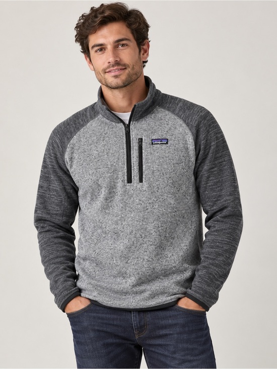 Patagonia Other - Patagonia Men's Two Toned Gray Better Sweater 1/4 Zip Pullover — Size XL